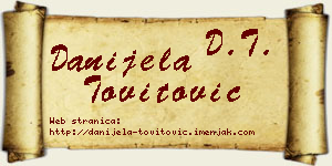 Danijela Tovitović vizit kartica